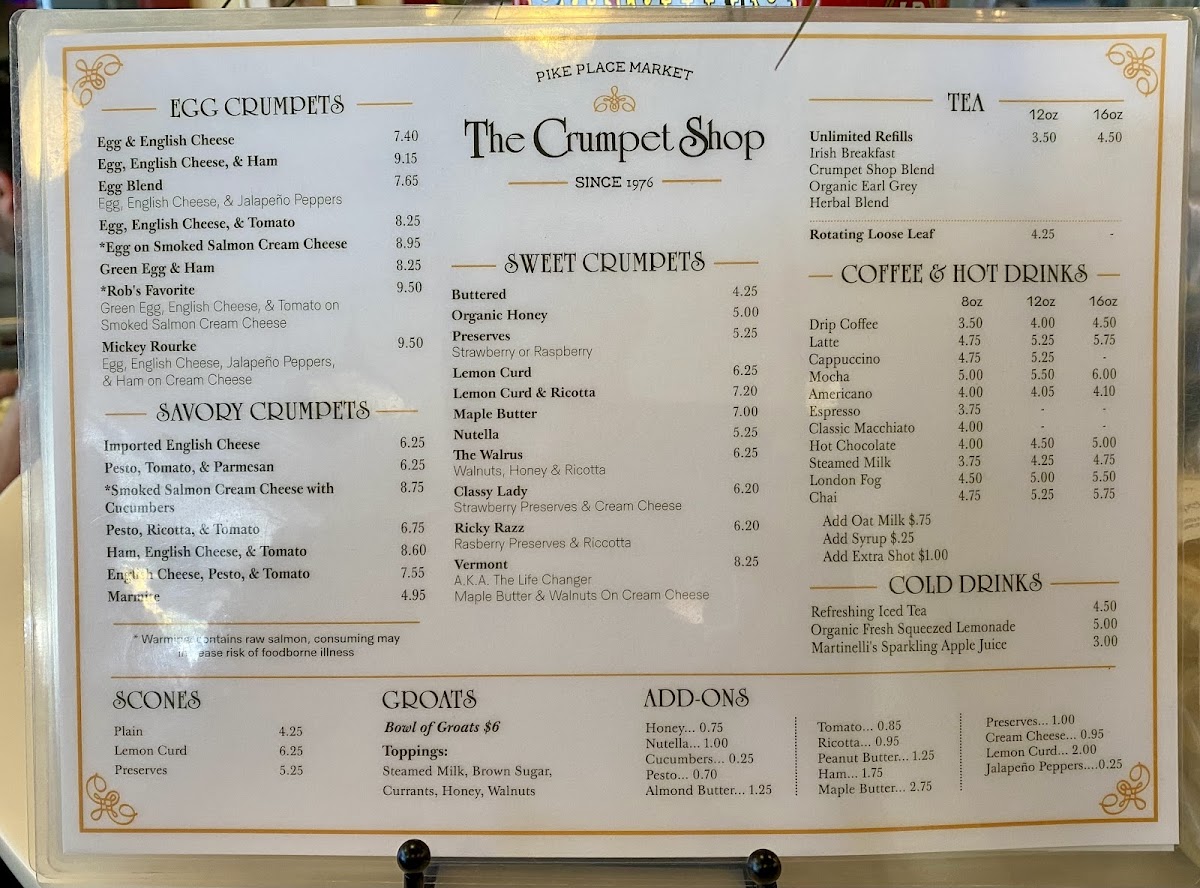 The Crumpet Shop Menu - Image 2