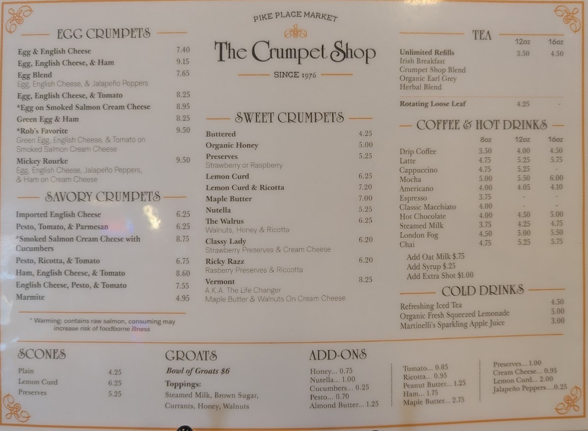 The Crumpet Shop Menu - Image 3